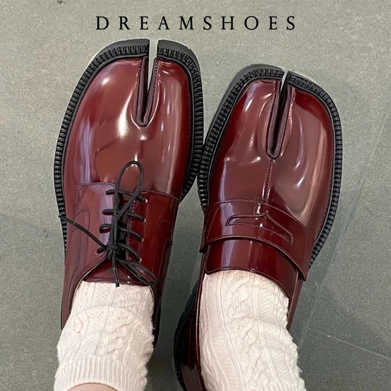 Размер 35-46 Новые туфли на плоской подошве с раздельным носком, женские повседневные туфли без застежек, женские модные туфли Мэри Джейн, туфли-таби, туфли на каблуках из свиного копыта, женские мокасины