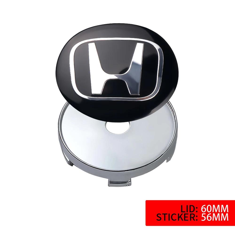 For Honda ga124pcs 56/60MM Car Wheel Center Hub Caps Tire Rim Cover stickers Auto Accessories For Honda CITY CIVIC Mugen DOHC Vezel Si STEPWGN