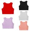 2-9 Years Kids Girls Solid Color Comfortable Vest Sleeveless Top Sport Bra