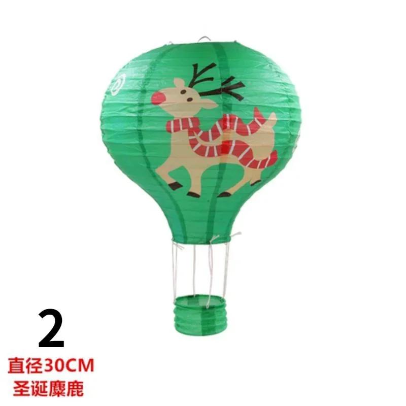 1 шт Санта-Клаус олень воздушный шар 12 дюймов бумажный фонарь абажур DIY поделки потолочные подвесные рождественские украшения праздничные принадлежности