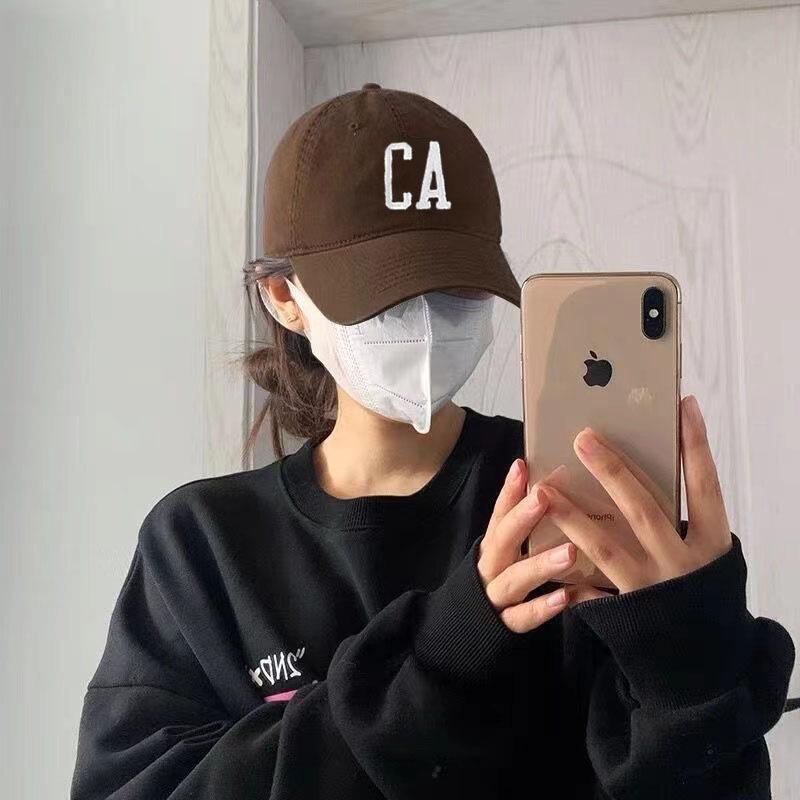 Spring And Autumn Seasons Hat Fashion Niche Simple Bone Embroidery Travel Versatile Big Head Circumference Shade Cap