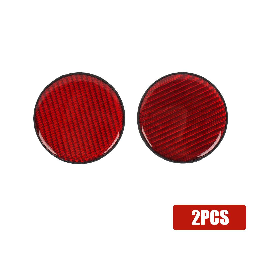 2pcs High Quality Red Carbon Fiber Car Cup Holder Pad Water Cup Slot Non-Slip Mat Universal Interior Parts Car Accessories