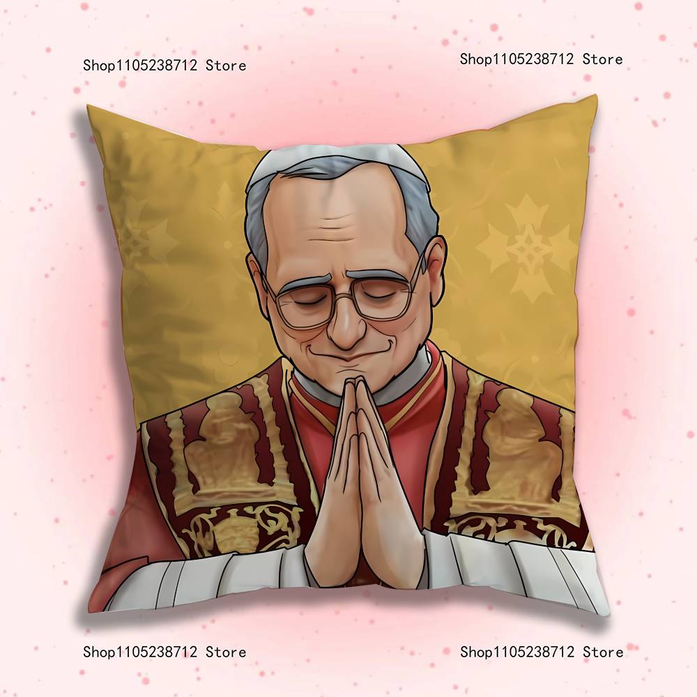 Американский P-Папа L-Лев XIV Наволочка Плюшевая Ткань Мягкая Наволочка Двусторонняя Печать Подушка-Подушка для Дивана Плед