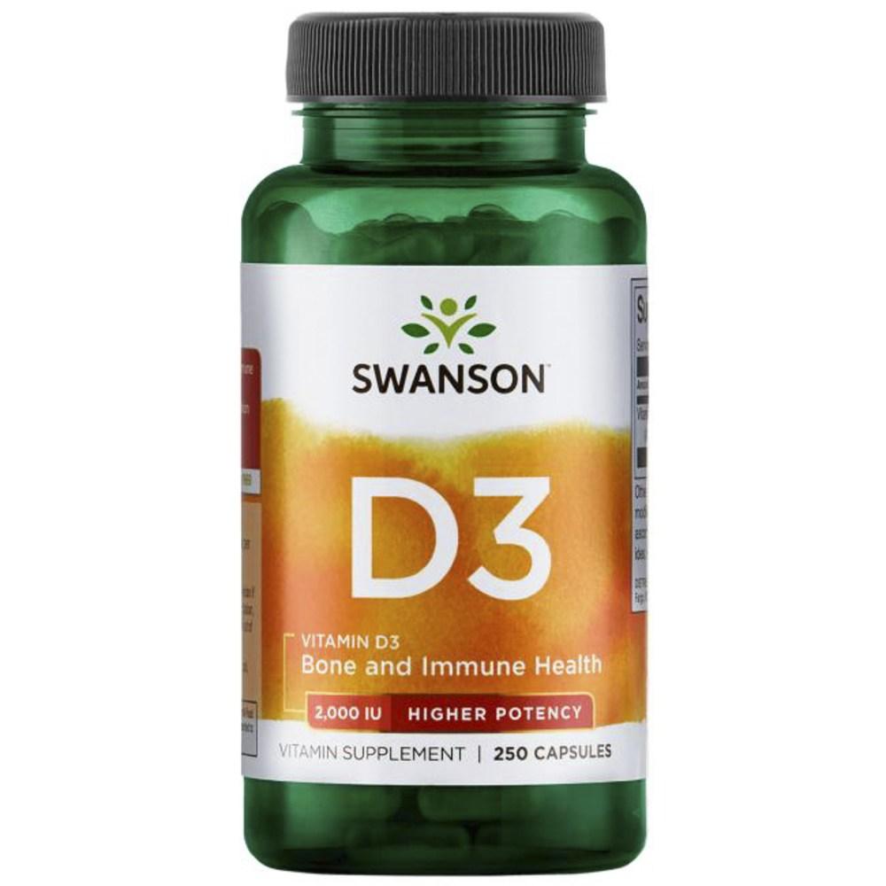 Swanson Витамин D3 2000 МЕ Капсулы 250 Таблеток 1 шт
