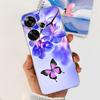 Flower Butterfly Women Fashion Back Cover For Xiaomi Redmi Turbo 3 Phone Funda Transparent Soft TPU Silicone Coque For Poco F6