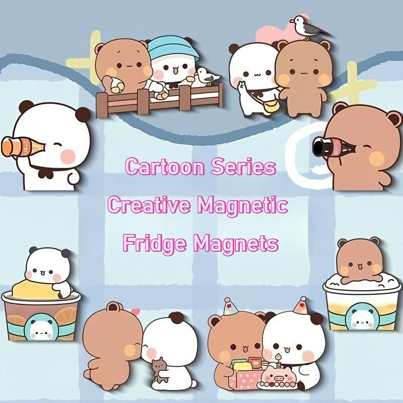 Милые Магниты на Холодильник Bubu Dudu Кавайный Панда Иер Магниты-Наклейки на Холодильник Декор для Дома Наклейка Креативные Аниме Аксессуары для Дома