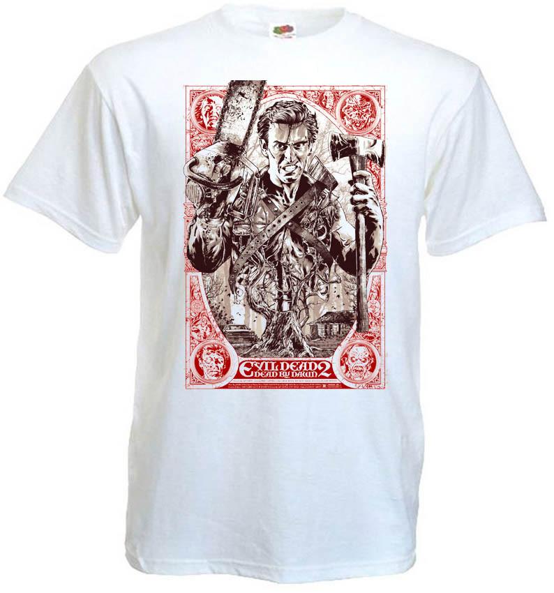 Evil Dead 2 v.19 T shirt white movie poster horror all sizes S-5XL