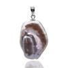 Pearl Pendant Purple Natural Baroque Pearl Irregular Shape 925 Silver Small Pendant