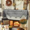 Fireplace Mantel Cobweb Tablecloth Lace Fireplace Mantle Cover Fashion Bat Table Runner  Halloween