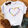 Love Heart 3D Print Women T Shirt Girl O Neck Funny Y2K Tops Tee Female Casual Clothing Shirts for Women Clothing