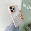 Solid Color Frame Plating Camera Circle Acrylic Phone Case for iPhone 16 15 14 13 12 11 Pro Max Shockproof Case