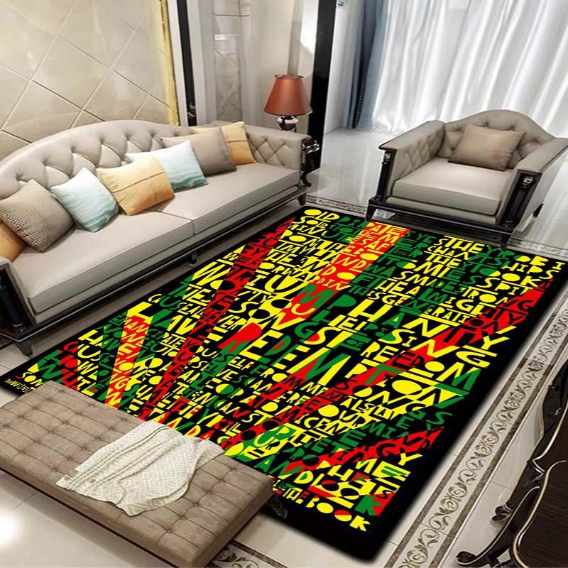 Bob Marley Album Carpet Reggae Music Jamaican Style 3D Flannel Carpet Home Living Room Bedroom Decoration Bathroom Carpet Gift