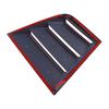 2x Carbon Look w/Red Trim Rear Side Window Louver Cover  For 11-21 Dodge Charger