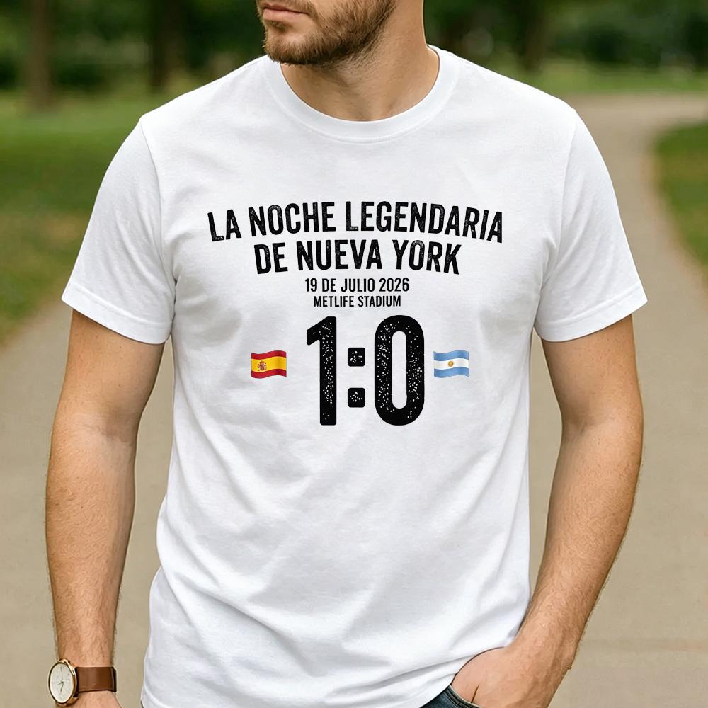 10 Spain vs Argentina Graphic Print Cotton T Shirt Unisex Unisex Unisex Crew Neck Short Sleeve Sports Match Streetwear Daily Tops
