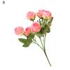1 Bunch Simulation Flower Wide Application Handmade Faux Silk Unique Fine Texture Artificial Rose Decor for Bedroom