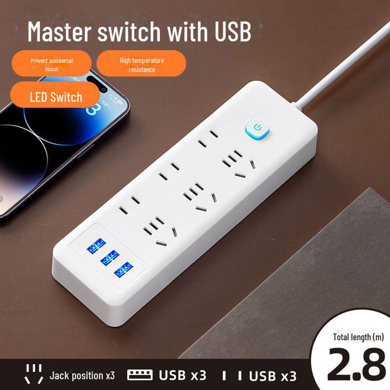 Xiaomi Smart Power Strip с USB, многофункциональный удлинитель, розетка для домашнего офиса