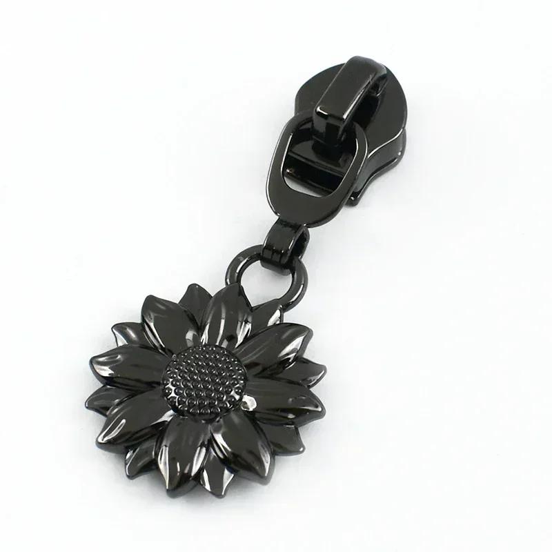 5/10/30 шт. Пулер для молнии №5 для нейлоновых молний, одежда, сумки, декор, ползунок для молнии, ручка, головка молнии в виде подсолнуха, ремонт, швейные принадлежности