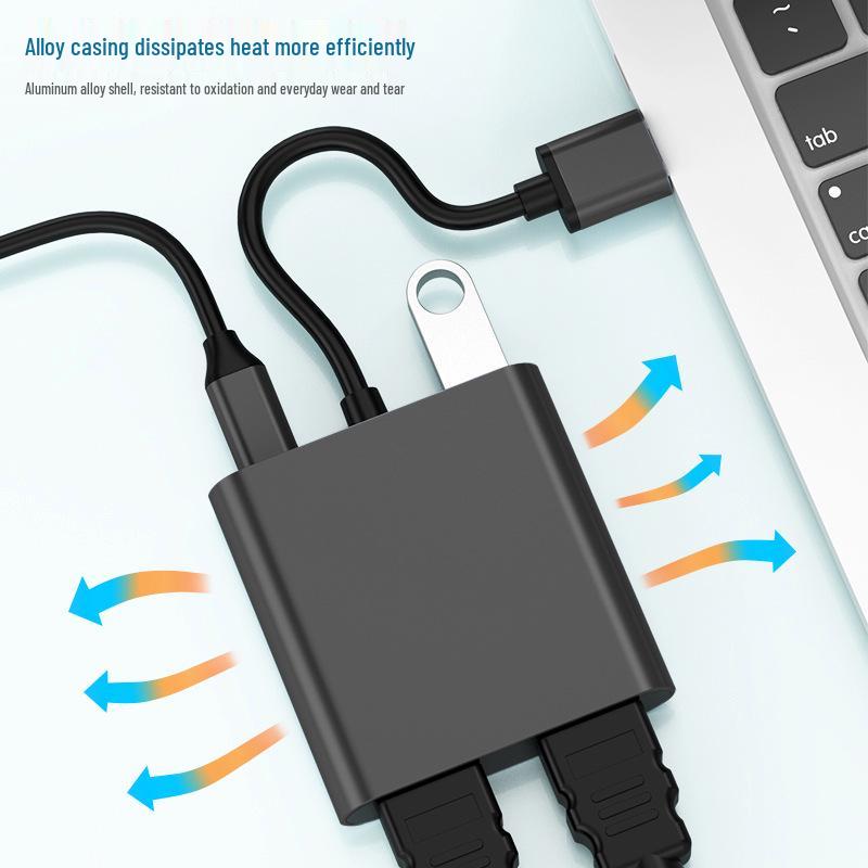 Адаптер USB-C на двойной HDMI с концентратором USB 3.0, поддерживает независимое отображение на трех экранах для графических карт M1/M2