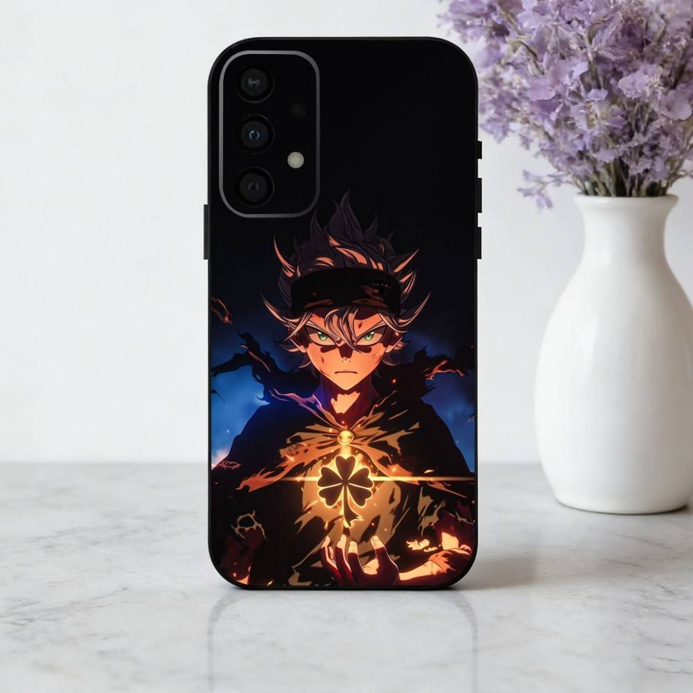 Крутая Аниме Чехол для Телефона A-Asta B-Black C-Clover Для Samsung Galaxy A73,A72,A71,A70,A53,A52,A51, Мягкий Силиконовый Черный Чехол