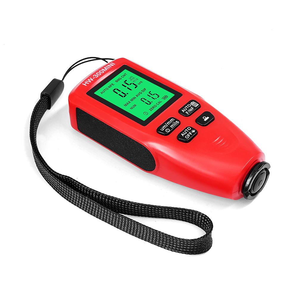 HW-300MINI Coating Thickness Gauge 0-2000UM Car Paint Film Tester Car Coating Thickness Measurer Physical Measuring Instruments