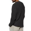 Men S V Neck Solid Color Long Sleeve Pullover Knit Sweater