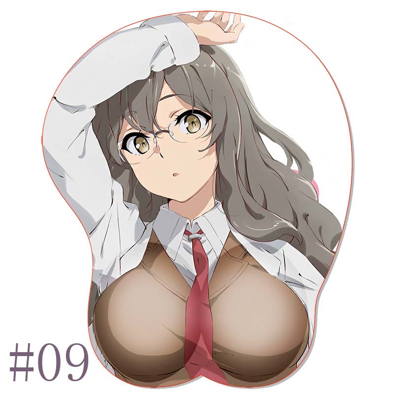 Аниме Футаба Рио 3D Коврик для мыши B_Bunny G_Girl S_Senpai Коврик для мыши Силиконовый Грудь Поддержка запястья Коврик для мыши Oppai Коврик для мыши