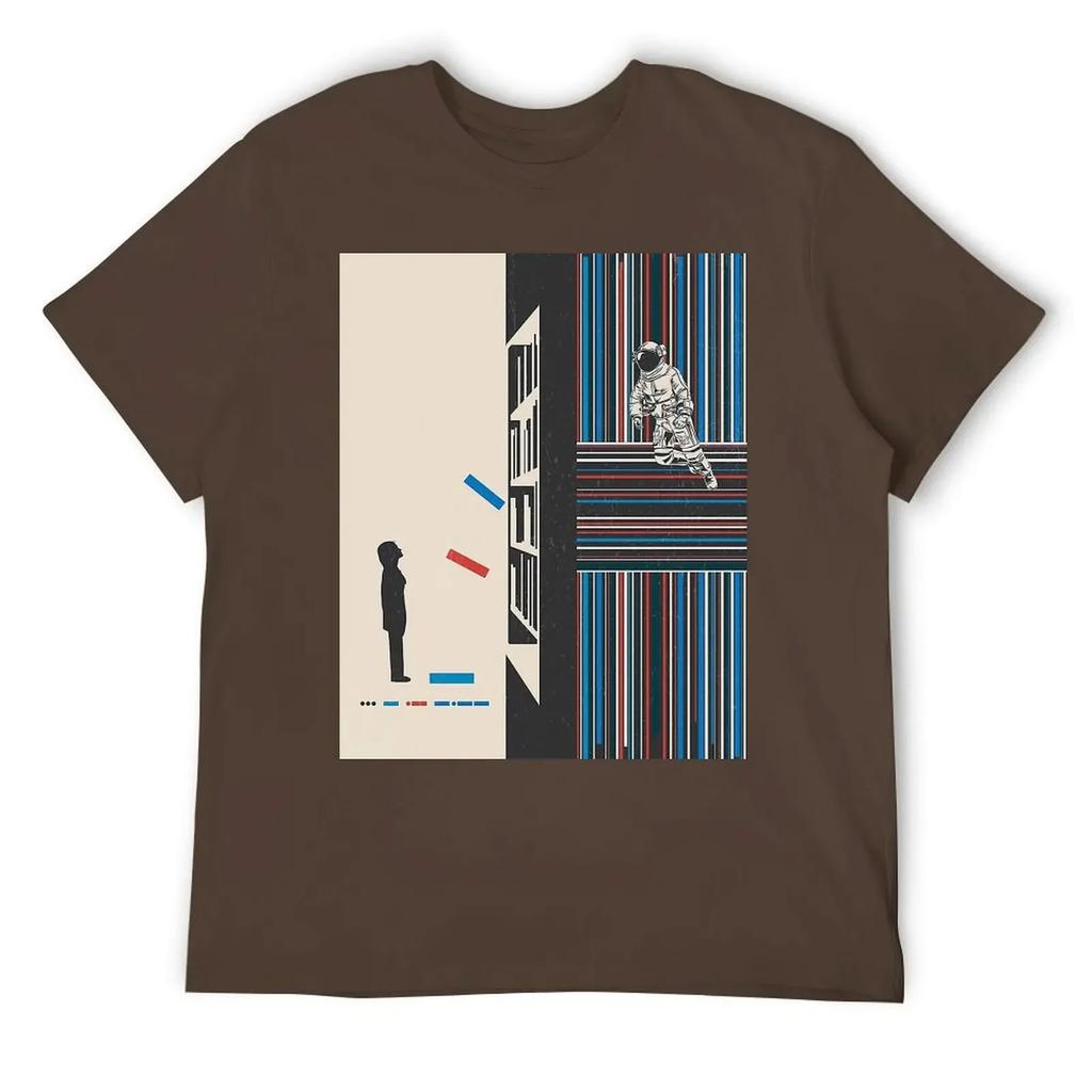 Motion Tees Горячая Распродажа Гик Отдых Размер США Межзвездный Купер Научная Фантастика Фильм Выносливость Оставайся 14 Футболка с Круглым Вырезом харадзюку