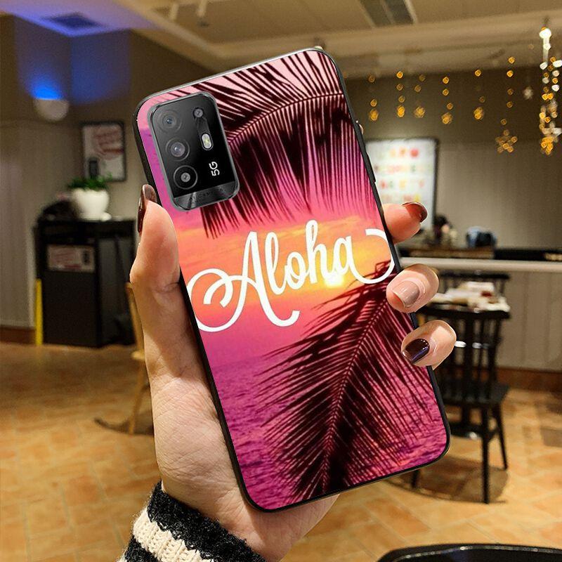Aloha Palm Trees Funda Phone Cover For OPPO A74 A94 5G A3S A5S A9 A12 A15 A15S A52 A53 A53S A72 A73 2020 A91 5G Cases Coque