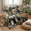 Golden Corgi Dreams Theme blanket Lightweight Warm Flannel Blanket Decorative Throw Blanket for Home Decoration