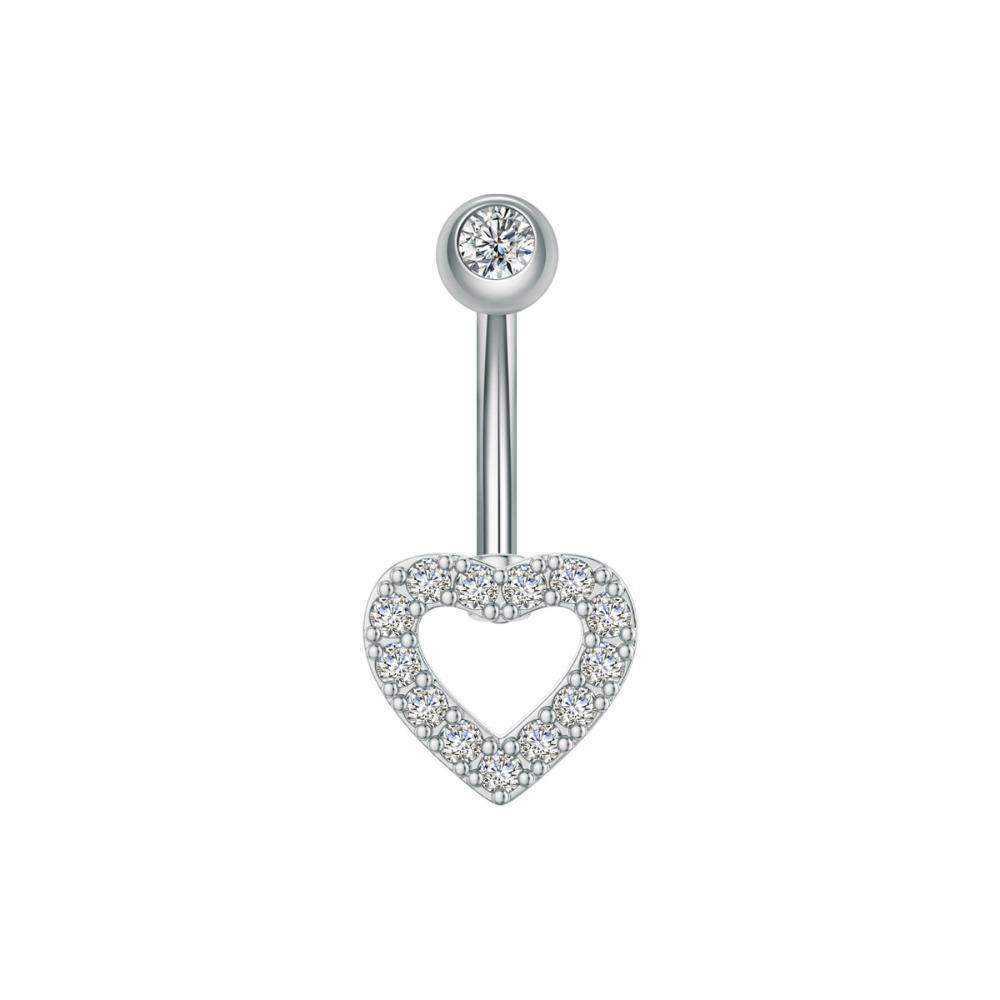 Elegant Crystal Ball Belly Button Rings Copper Shiny Body Jewelry New Gem Navel Piercing  Men