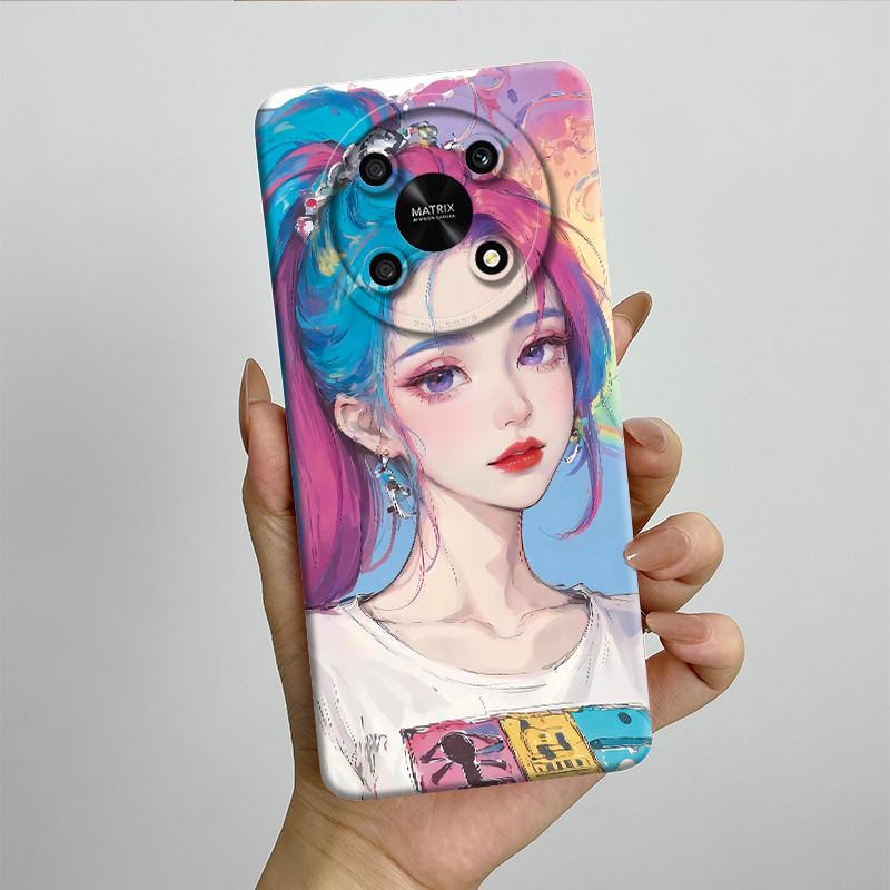 Чехол для телефона Honor X9 4G 5G / Magic 4 Lite 4G 5G ANY-NX1 LX1 LX2 LX3 Мягкий силикон Сладкий рисованный чехол Милый печатный корпус