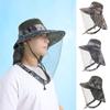 Outdoor Head Face Mask Hat Net Cover Anti-mosquito Cover Mosquito Net Cap Travel Breathable Head Mesh Covers Fishing Cap