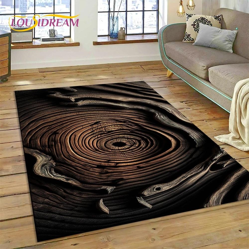 Цветной 3D ковер с древесными линиями, ковер для спальни, гостиной, домашний диван, украшение, детская игра, большой декор, напольный коврик, нескользящий