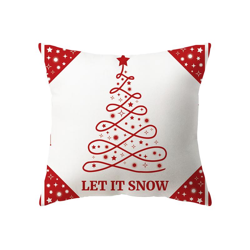 Рождественские украшения Рождественская тема Печатный узор Чехлы для подушек Домашняя гостиная Украшение дивана Подушка Наволочка