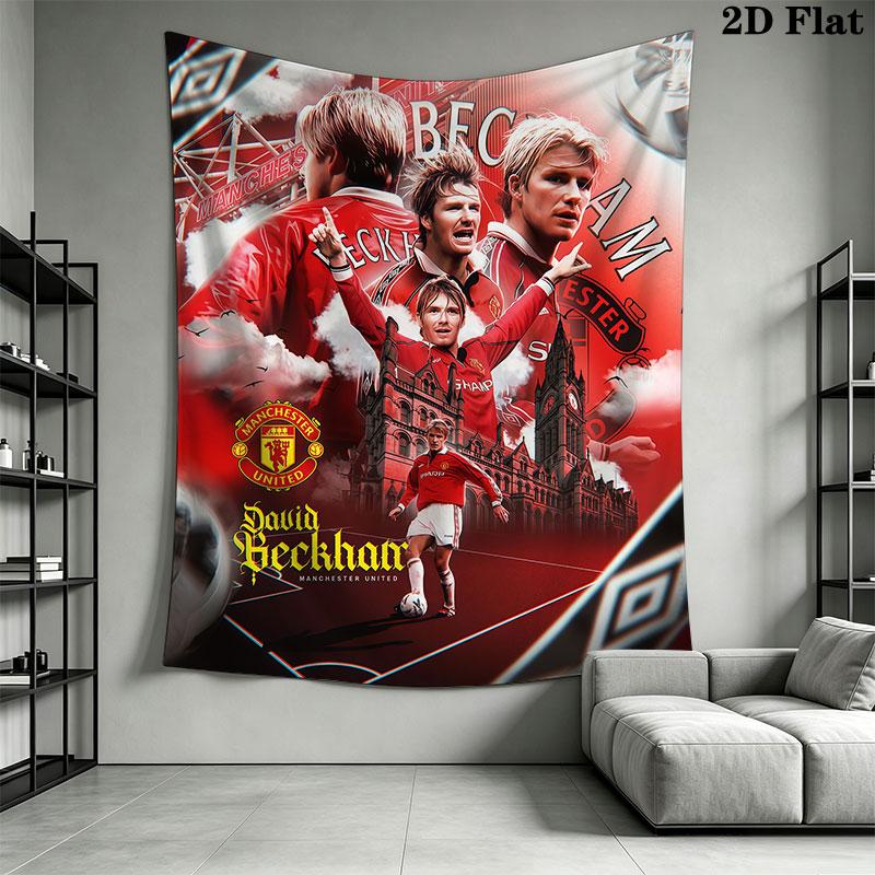 ManUtd Wall Hanging Printed Fabric Blanket Decorative Tapestries for Bedroom Living Room Home Decor
