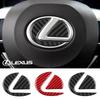 Car Steering Wheel Decorative Stickers Carbon Fiber Emblem For Lexus F SPORT ES RX NX LS UX LM LX GX LC RZ IS CT GS RC HS SC TX