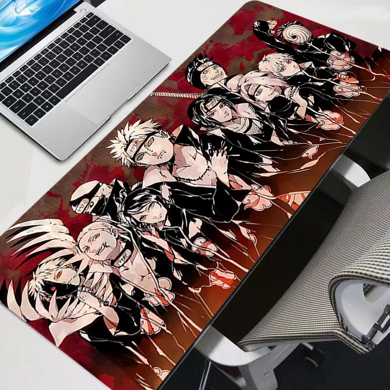 Anime Mouse Pad Naruto Large Gamer Gaming Accessories Speed Keyboard Rubber Locking Edge Desk Mat Office Laptop mousepad
