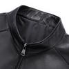 FAPAI Men's Stand Collar Genuine Leather Jacket