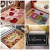 Flower Letter Absorbent Mat Love Heart Door Mat Creative Bathroom Mat  Wet Areas