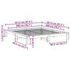 VidaXL Cadre de lit sans matelas blanc 200x200 cm bois massif de pin 3308727