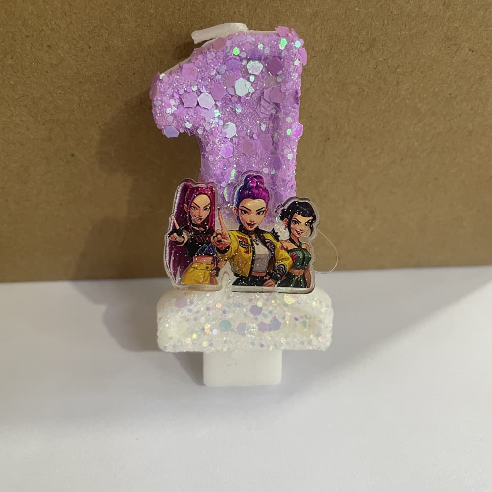 K-pop Свеча с темой Истребителей демонов 3D Цифра 0-9 Украшение для детского торта на день рождения Вечеринка в стиле аниме Аксессуары Подарки