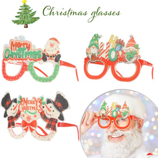 Рождественские очки, праздничные очки для вечеринок, оправа, мультяшный Санта-Клаус, снеговик, снежинка, елка, очки для лося, реквизит для фотосъемки для детей и взрослых