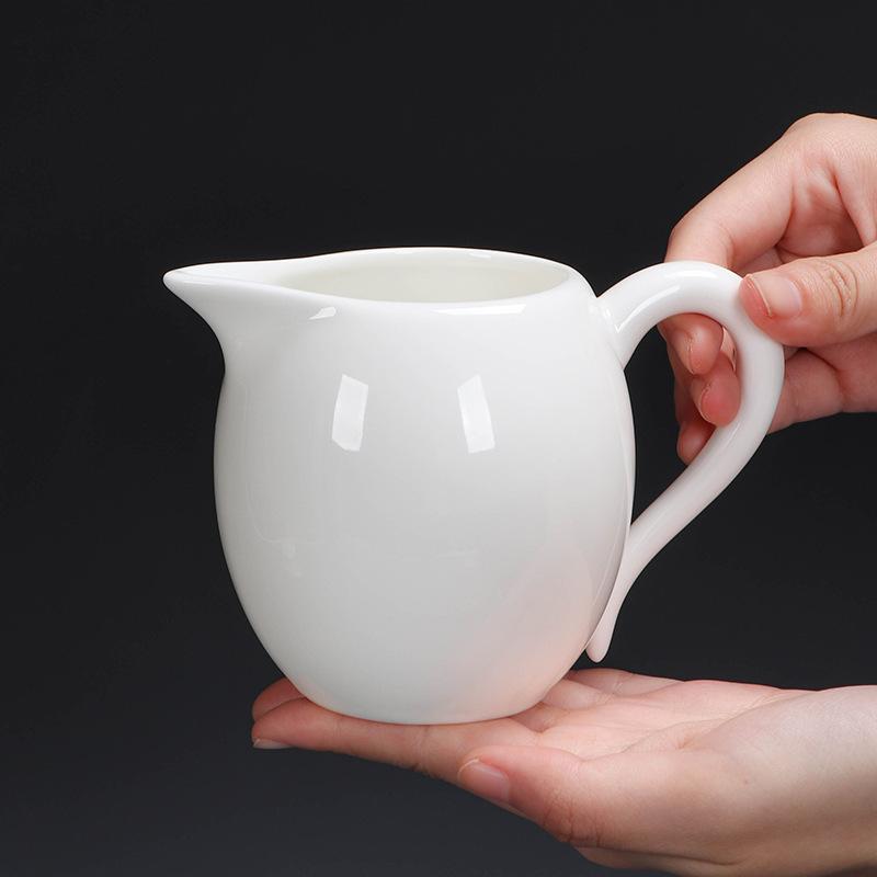 Suet jade porcelain fair cup kung fu tea set accessories tea sea household tea dispenser company event gifts
