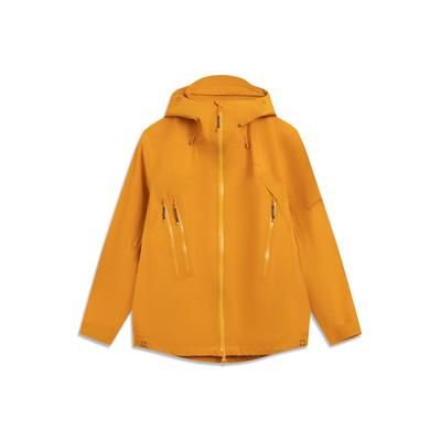 Li Ning Outdoor CF Водонепроницаемая куртка с капюшоном на молнии, удобная, универсальная, однотонная, ветровка, унисекс, верхняя одежда AEMV047-1