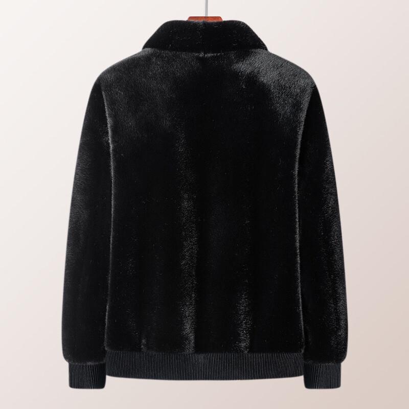 Мужская теплая куртка из овчины с подкладкой из искусственного меха норки MONTAGUT