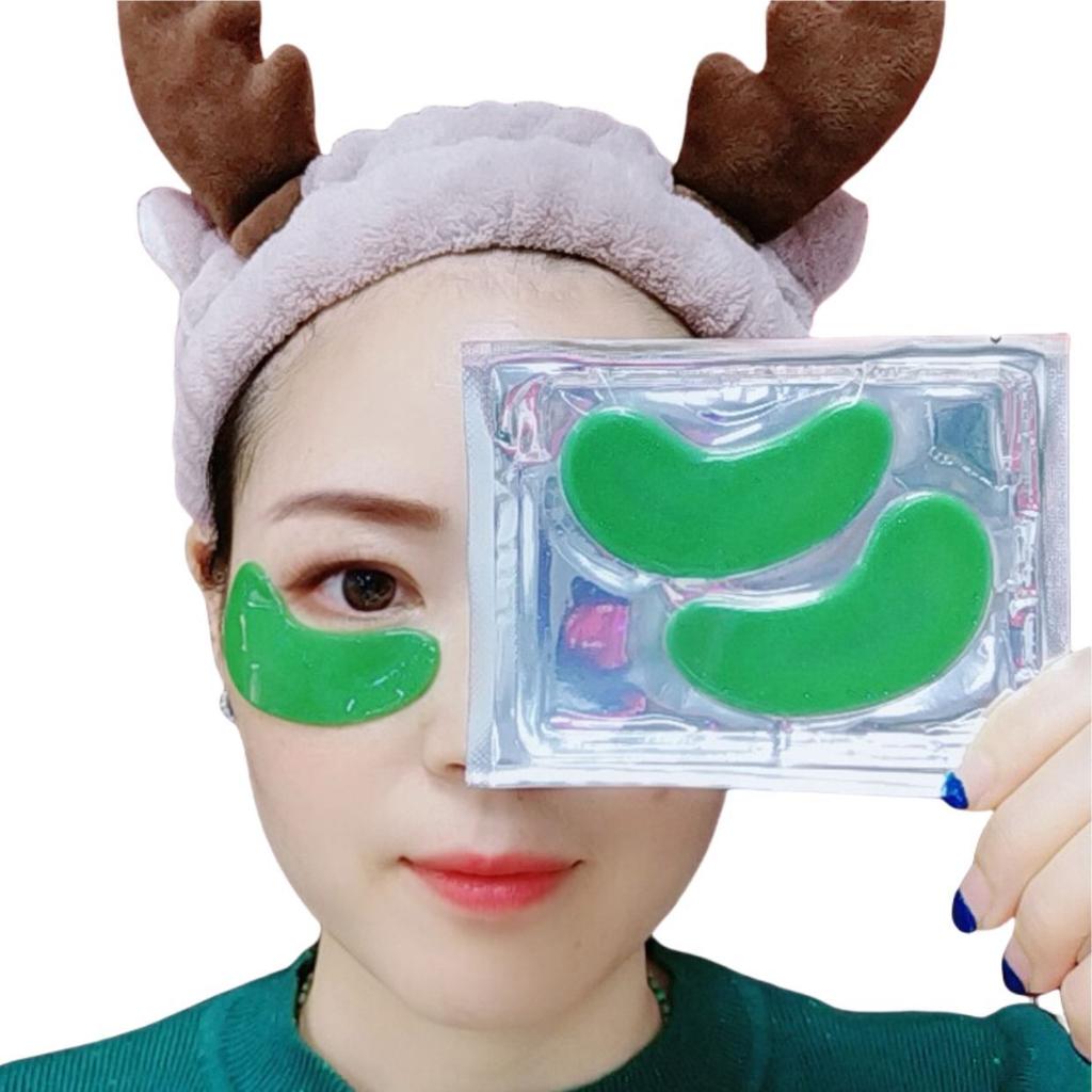 Маска для глаз зеленого цвета, растворимая маска для глаз, цветная маска для глаз для женщин и мужчин