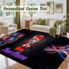 Crystal Velvet Square Rug Custom NameDavid Bowie Pattern Non Slip Home Floor Decor Rug
