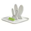Двухъярусный органайзер для крышек кастрюль Card Bunny Ears с поддоном для слива, милая форма