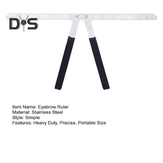 Измерительная линейка для бровей из нержавеющей стали, штангенциркуль золотого сечения для бровей, 3-точечная измерительная линейка, направляющая для микроблейдинга бровей, измерительный инструмент