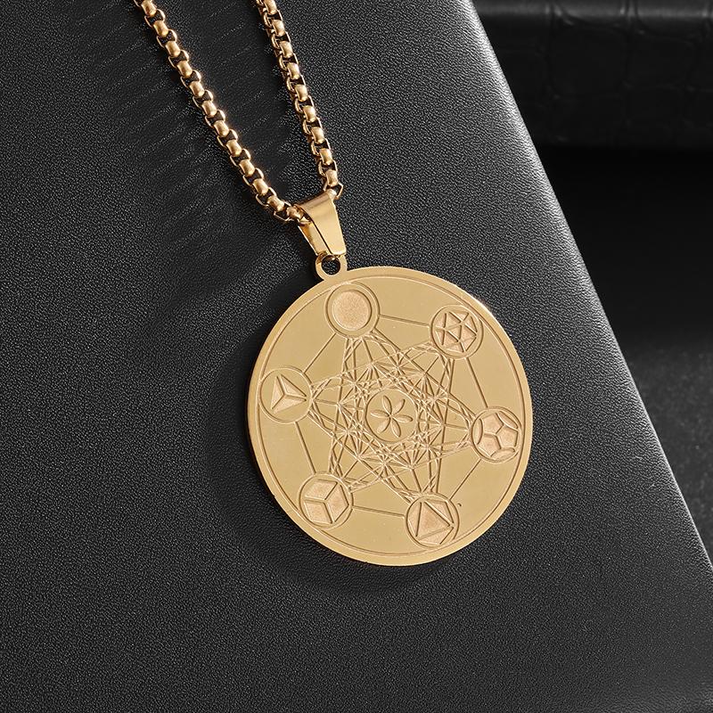 Изысканный кулон из нержавеющей стали с узором «Ведьмин узел», ожерелье с кельтским узлом, ювелирные изделия на удачу, Рождественский подарок для друзей и семьи